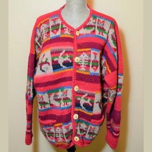 Women's Cardigan Woven Sweater World Folk Art